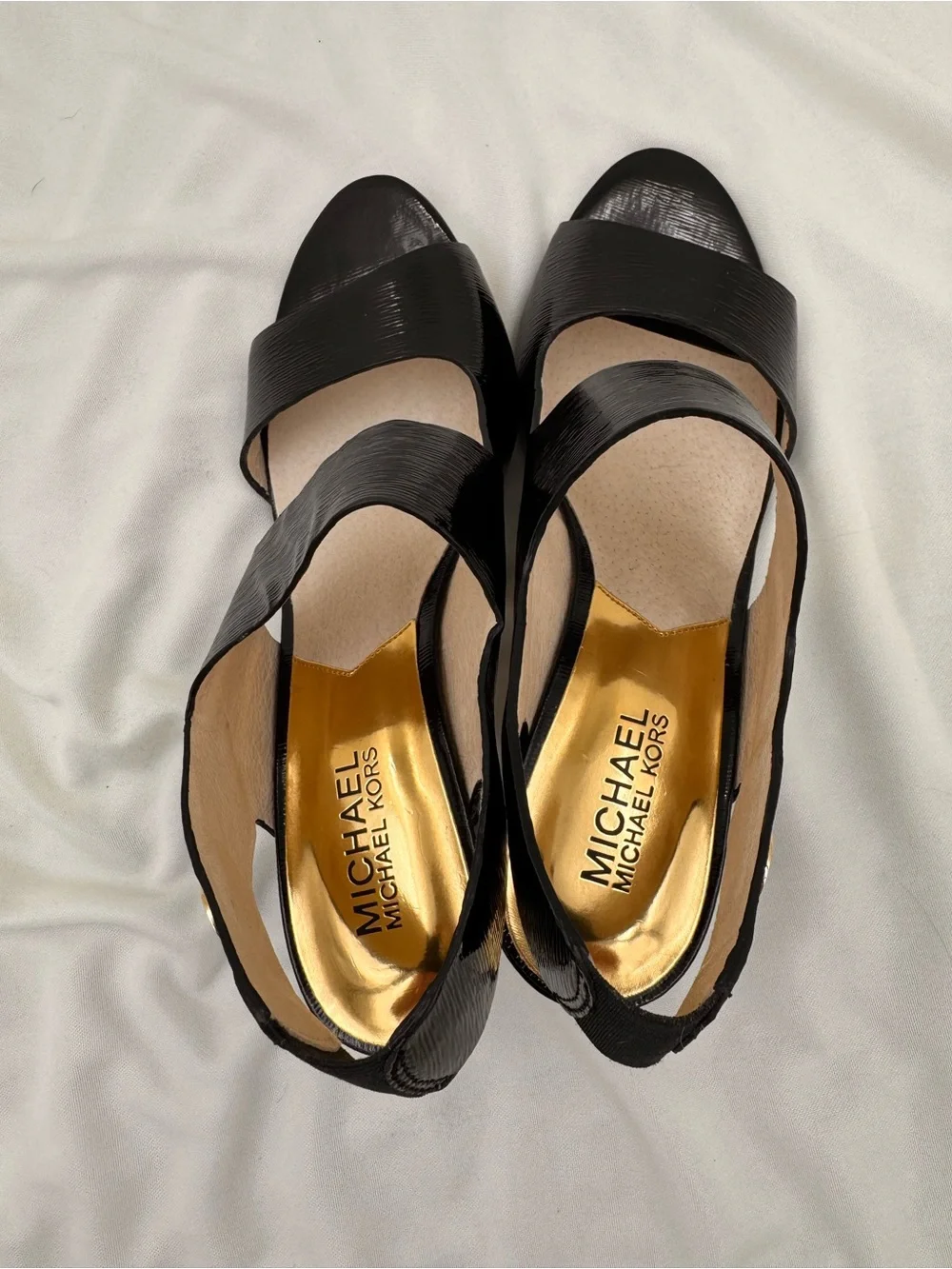Michael Kors Black Sling Back Heels
